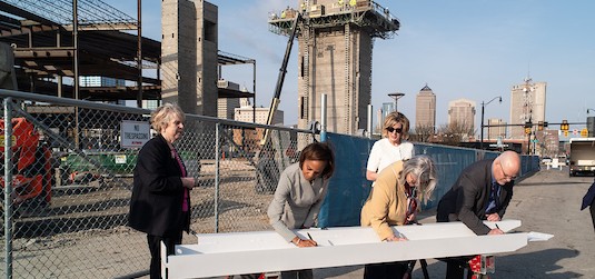 Additional college faculty and staff, and OhioHealth executives, also took turns signing their names.&nbsp;