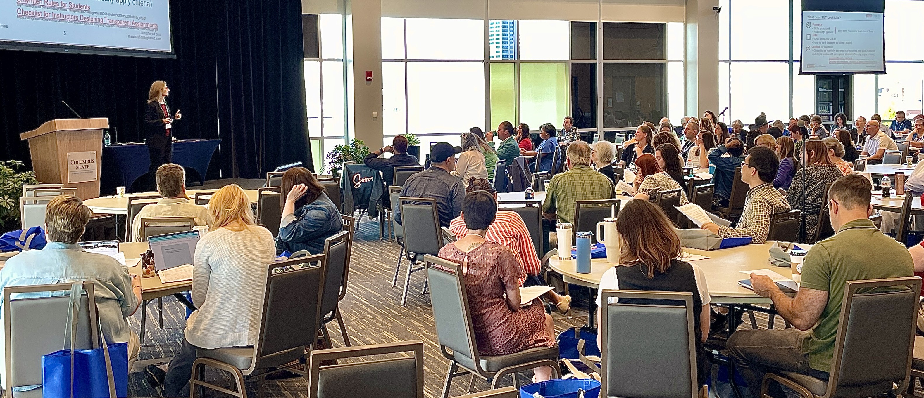 Keynote speaker Mary-Ann Winkelmes provides the plenary presentation at the 2026 FIX Conference held in WD on June 5.  