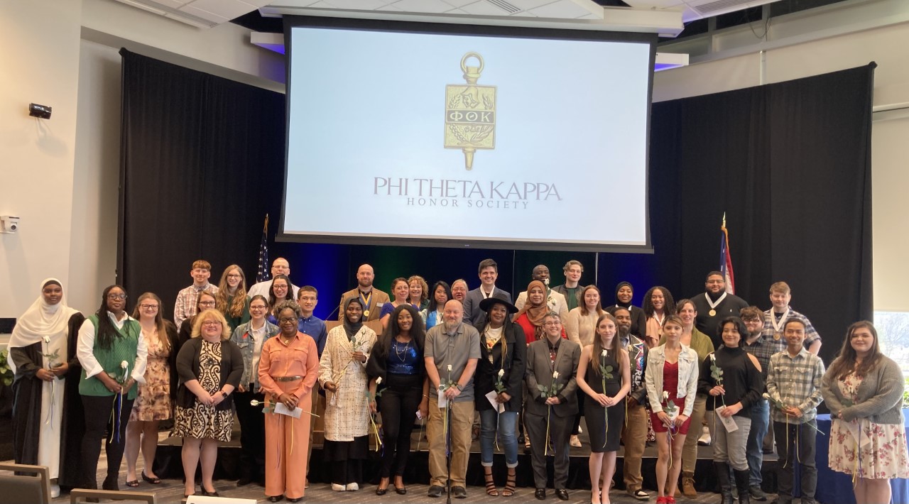 The full group at the PTK induction. 