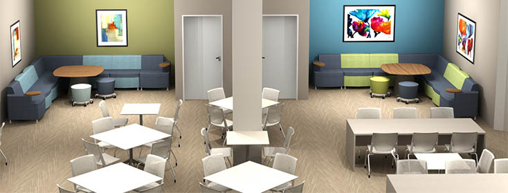 cafeteria rendering