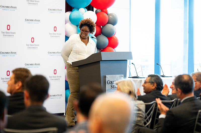 
Columbus State student Imanie Williams shares her story of starting college as an adult and her plans to pursue an electrical engineering degree at Ohio State.
