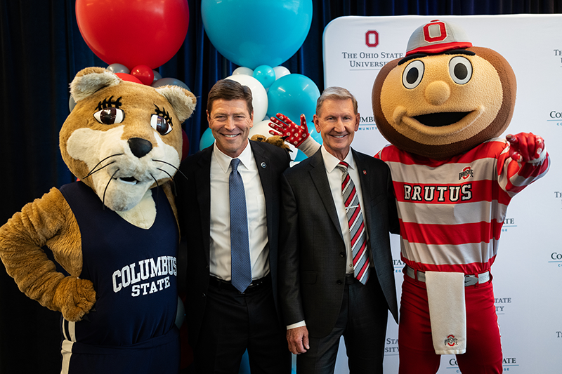 
Presidents and mascots.
