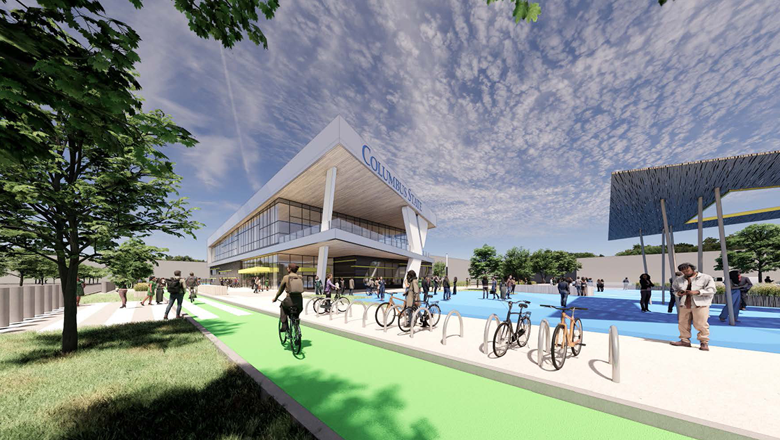 Proposed Columbus State YMCA renderings. -Moody Nolan
