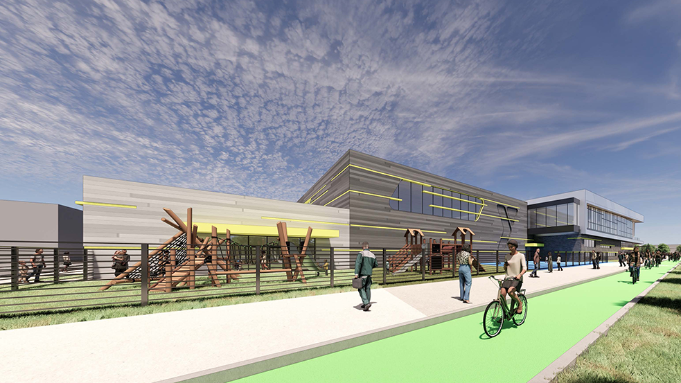 Proposed Columbus State YMCA renderings. -Moody Nolan