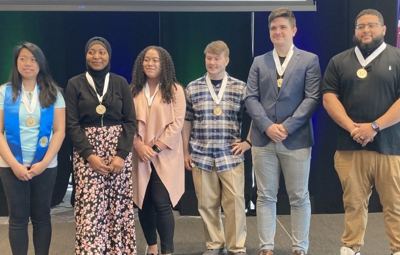 Six new Chapter officers were also installed: A-Isha Adamu Dufailu, De’Vonte Braye, Zach Casserly, Marissa Holmes-Smith, Jan Kubacek, and Poorva Patel.