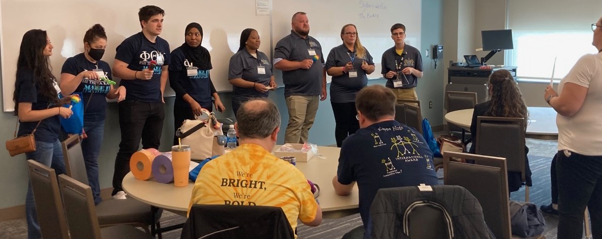Students taking part in the Scholar Bowl. 