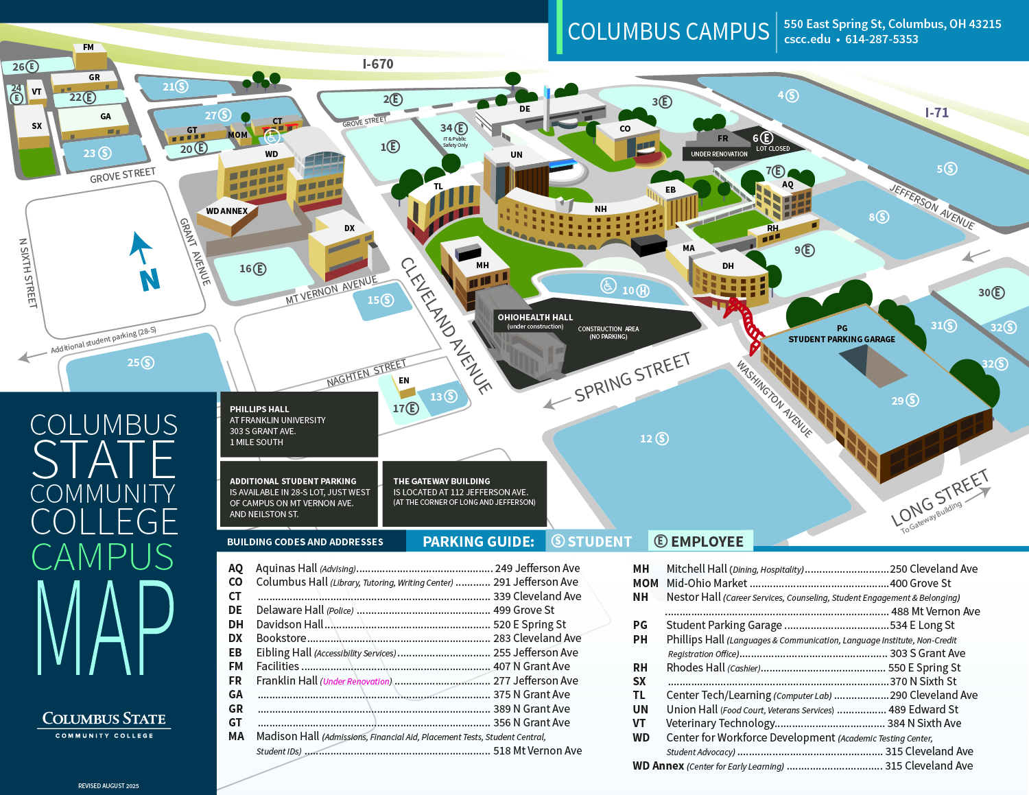 Columbus Campus Map Autumn 2025