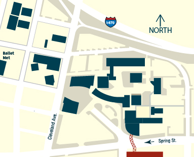 Map location of parking garage