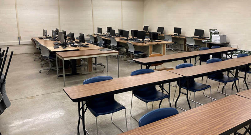 Multi-purpose computer and research lab.