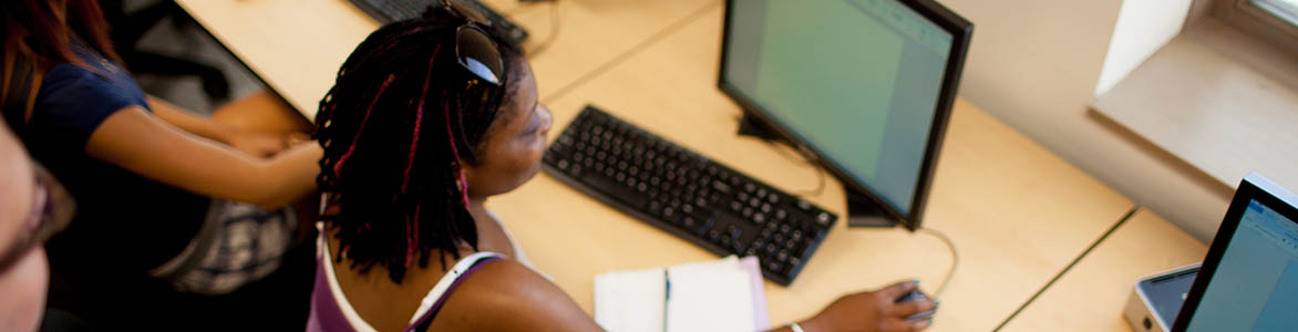 Student at computer 