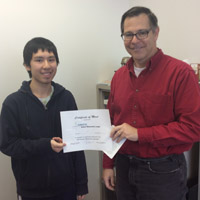 AMATYC Winner Receiving Award