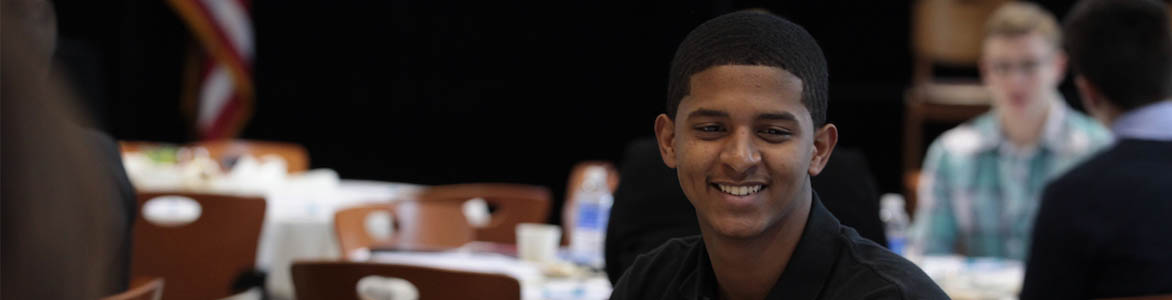 Photo of student at event