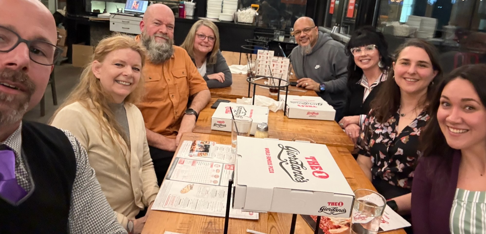 The Columbus State group attending the HLC Conference last month in Chicago. 