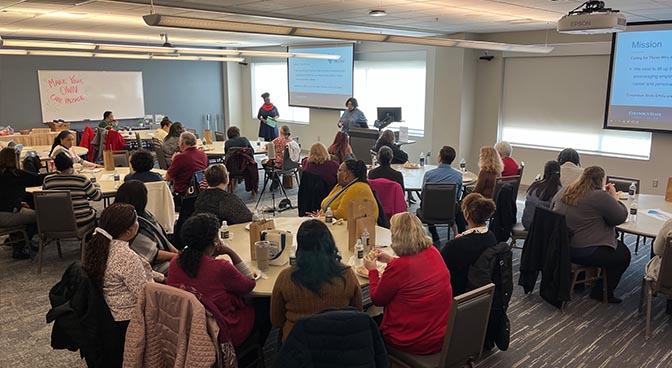 
March 2023 - The Caring for Those Who Care ERG reignited efforts to support employees who are parents and/or caregivers with a kick-off luncheon.

 

