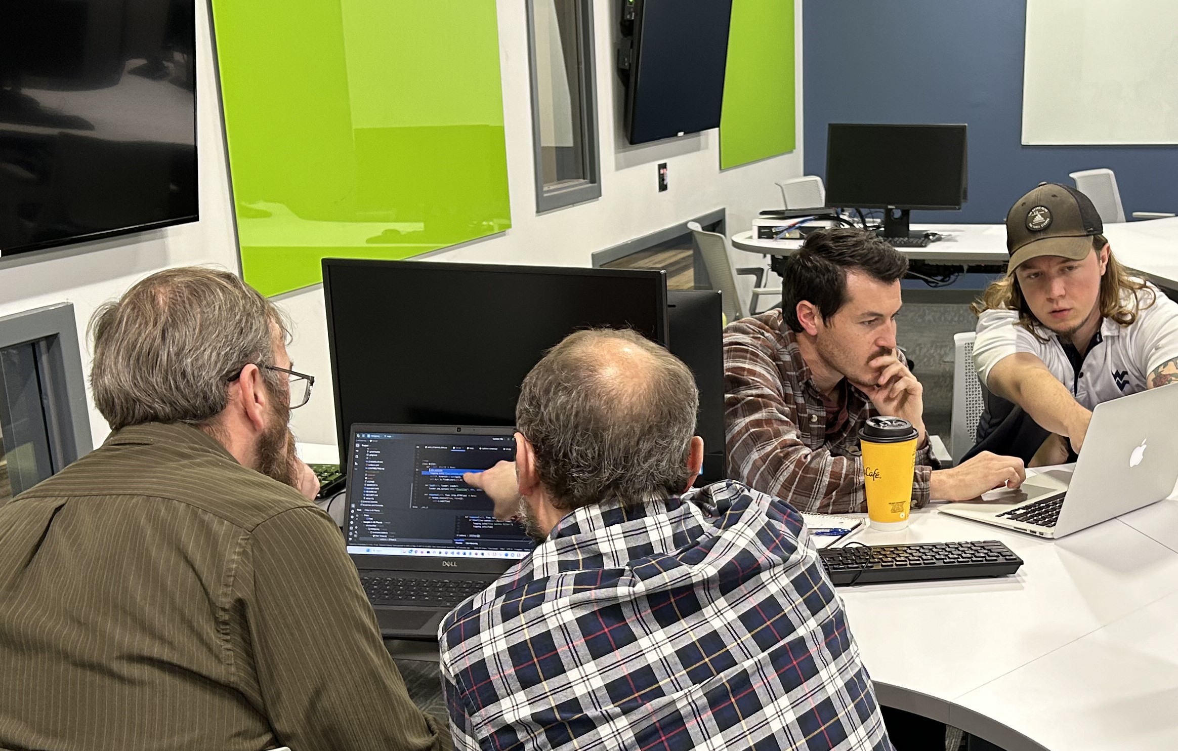 Students gather for Codefest and later break into small groups.