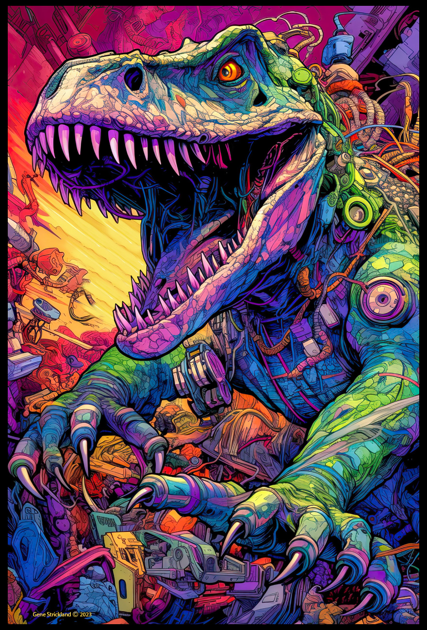 Robot Dinosaur art