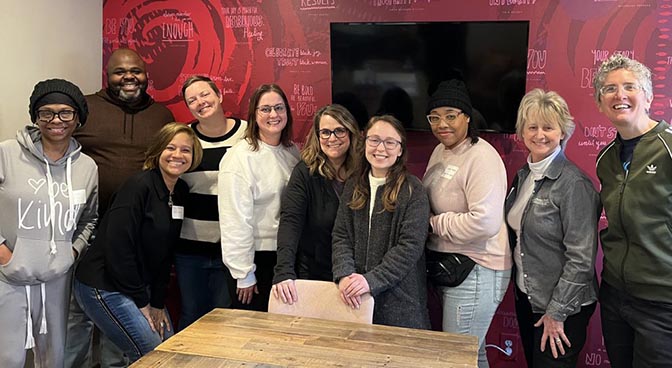 
January 2023 - Members of the African American ERG, Women’s ERG, and Prism ERG served together at Zora’s House during Columbus State’s Dr. Martin Luther King Day of Service
