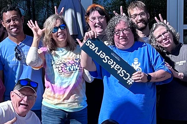Volunteer closeup