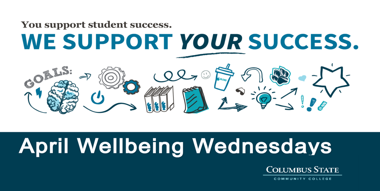 April Wellbeing Wednesdays Logo