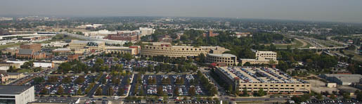 airel view of main campus