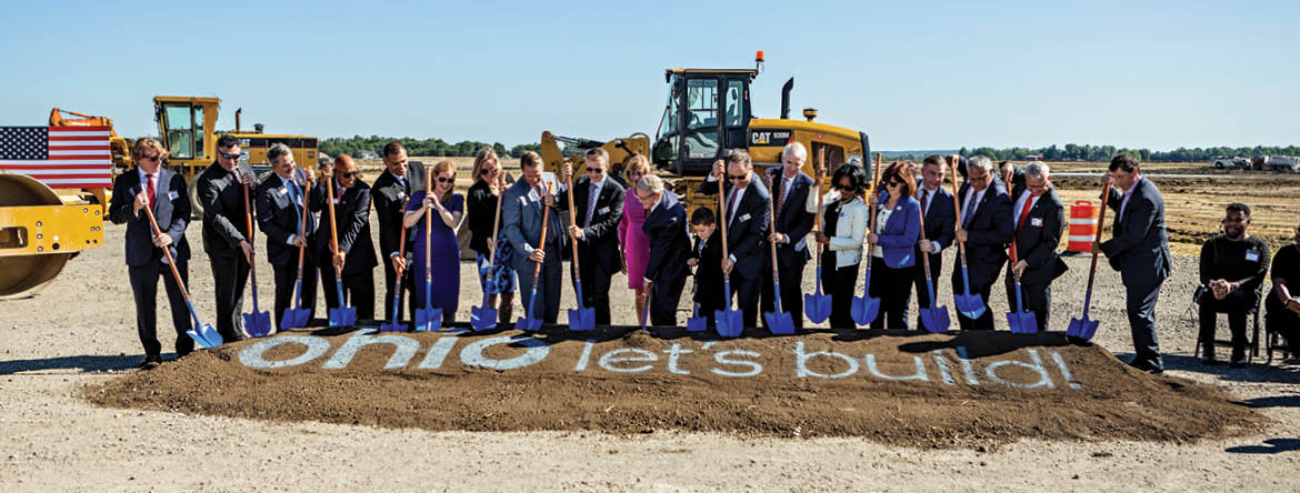 President Joe Biden speaks at the groundbreaking ceremony of a new Intel semiconductor manufacturing facility in Licking County, Ohio Friday, September 9, 2022. Intel’s initial investment of more than $20 billion in the construction of the two new leading-edge chip factories will help boost production to meet the surging demand for advanced semiconductors. Biden spoke about rebuilding American manufacturing through the recently enacted CHIPS and Science Act that provides subsidies and tax benefits to companies that build and design semiconductors in the United States. Excavation work at the site began more than two months ago. Intel said the two factories being built will start producing semiconductors in 2025 and has promised that the two plants will employ 3,000 workers with an average wage of $135,000. There also will be 7,000 construction jobs.