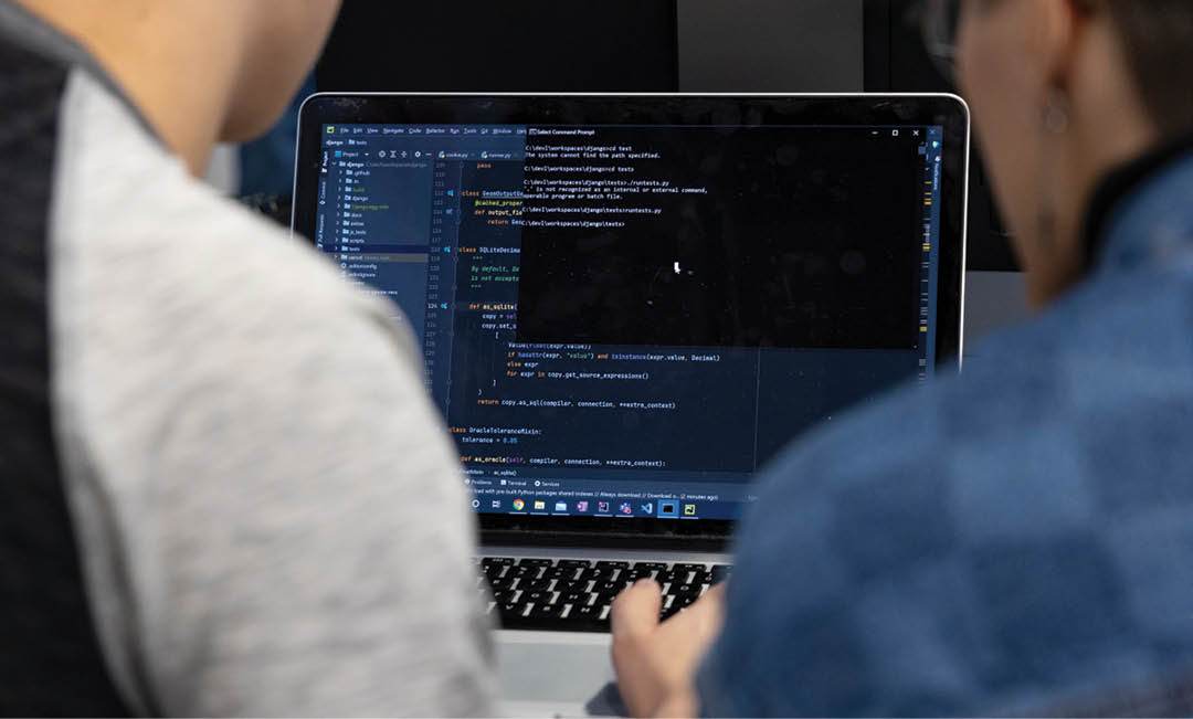students in Code Fest event. Run by Manifest Solutions company. Training students to be job ready for a computer programming career.