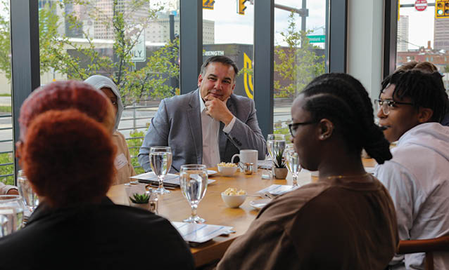 Luncheon for Columbus Promise students with Dr Harrison and Mayor Ginther. May 4 2023