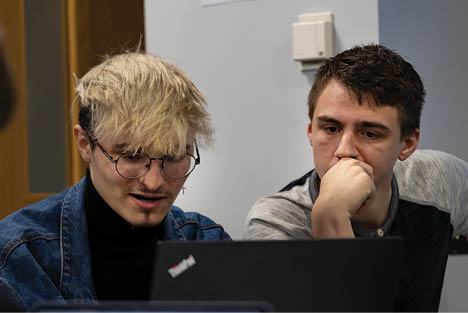 students in Code Fest event. Run by Manifest Solutions company. Training students to be job ready for a computer programming career.