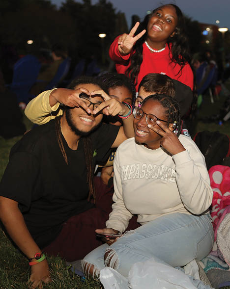 This is the Movie Night they called 'Fall-i-Days' movie night. They showed Nightmare Before Christmas. Crafts and snacks were in the MH nook.