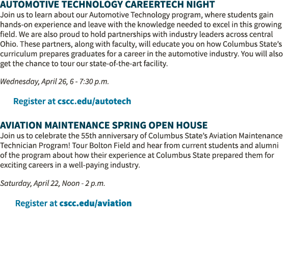 AutoMOTIVE TechNOLOGY CareerTech Night Join us to learn about our Automotive Technology program, where students gain ...