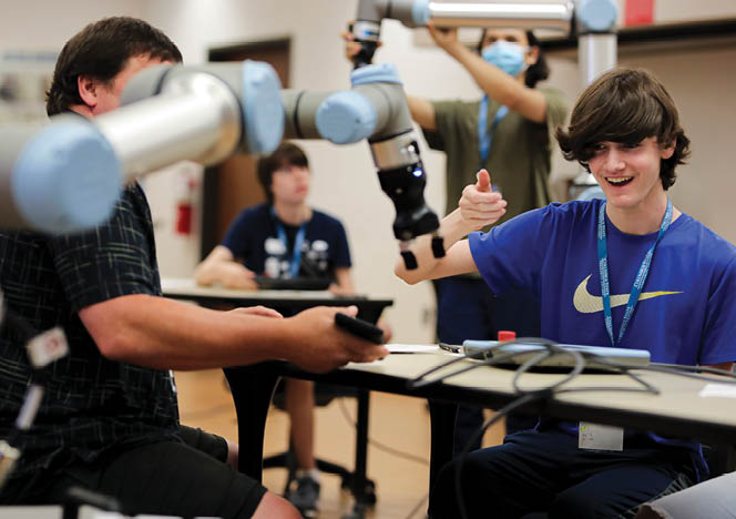 Grants funded Summer Enrichment camps exposing high school students to various In Demand STEM fields. Relevant equipment for the Robotics Lab:  Multi-axis CNC robotic arm,  CNC mill, Universal Robot 3e,  Universal Robot 10e,  AC/DC Electrical Learning System (T7017),  Electric Motor Control Learning System (ODHE RAPIDS)