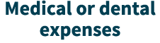 Medical or dental expenses