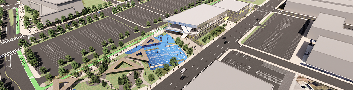 Aerial view of proposed YMCA facility