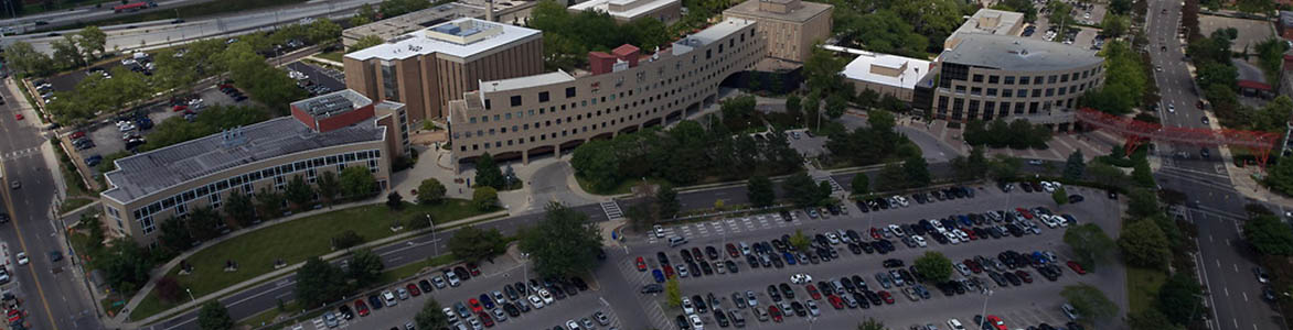 Arial view of campus